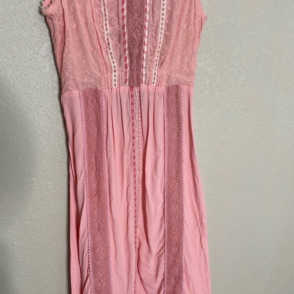 Anthropologie Blank London Pink Boho Midi Maxi Dress NwT Sample Small